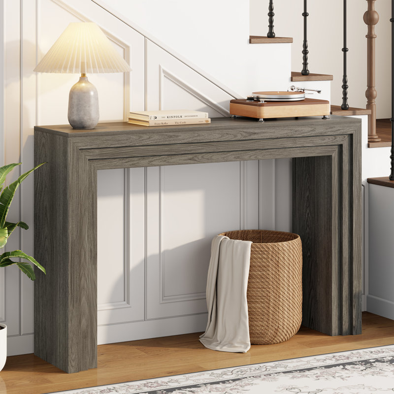 43" Console Table For Entryway, Wooden Entryway Table, Farmhouse Behind Sofa Table For Living Room, Hallway, Entrance, Couch, Entry, Home Decor