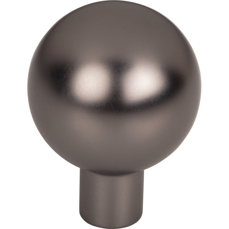Brookline 1 1/8" Length Round Knob, Ash Gray