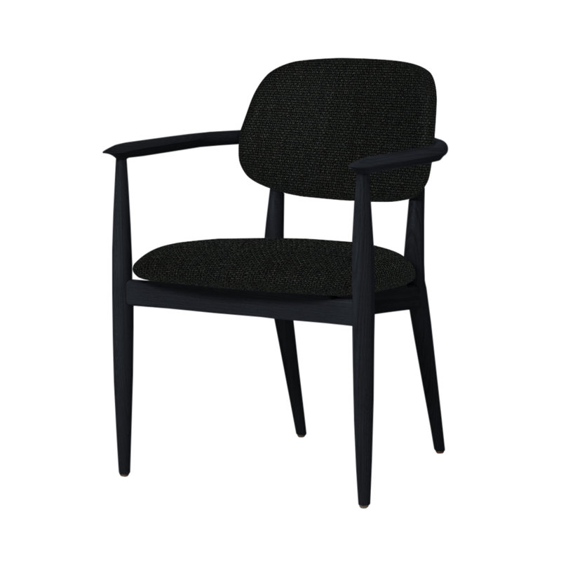 Chaise Slow de Space Copenhagen, Chêne noir, Medley 60999