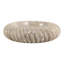 Bol décoratif rond en marbre côtelé à texture sculpturale - Bol moderne pour la décoration intérieure et le centre de table - 30 cm, couleur beige