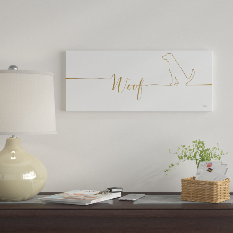 « lalineed dogs iv », art textuel sur toile tendue, H 14 po x l 32 po