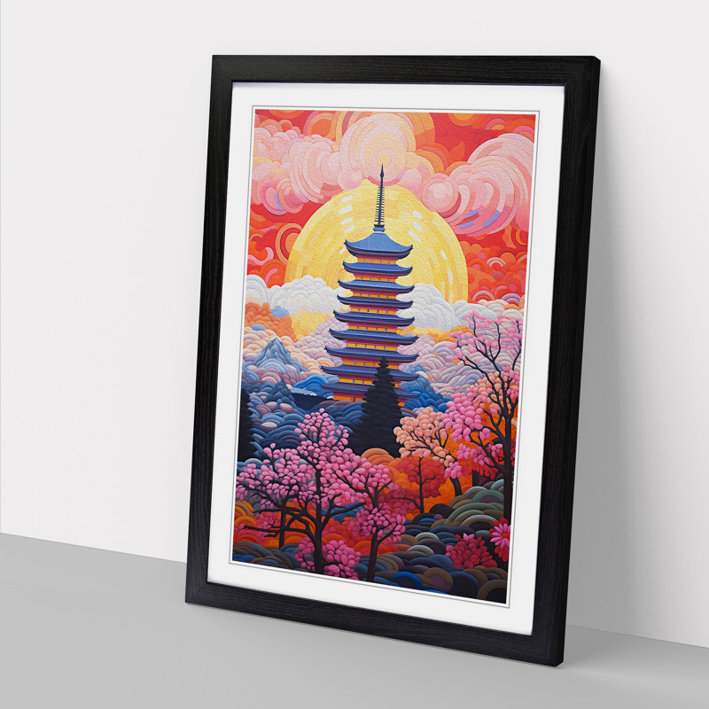 Pagoda Colour Field - Framed Print