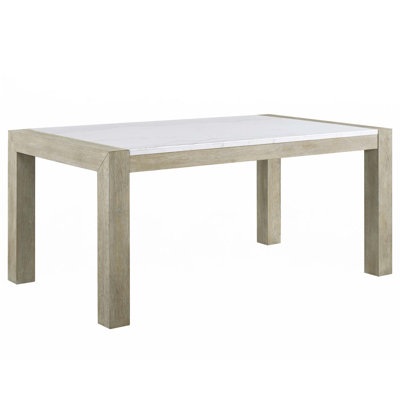 1Pc White Genuine Marble Stone Dining Table(Only Table)