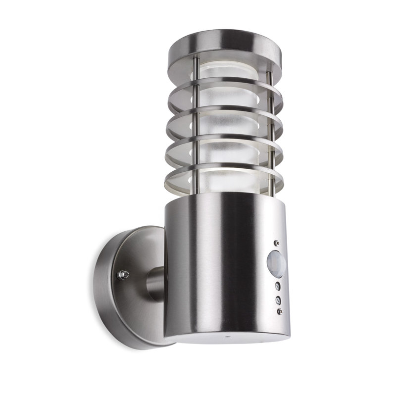 Silver 9.84cm H Integrated LED Outdoor Wall Lantern
