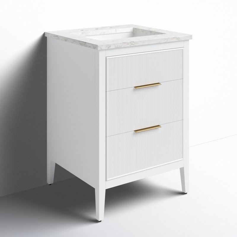 Emma 24" W Single Vanity, White