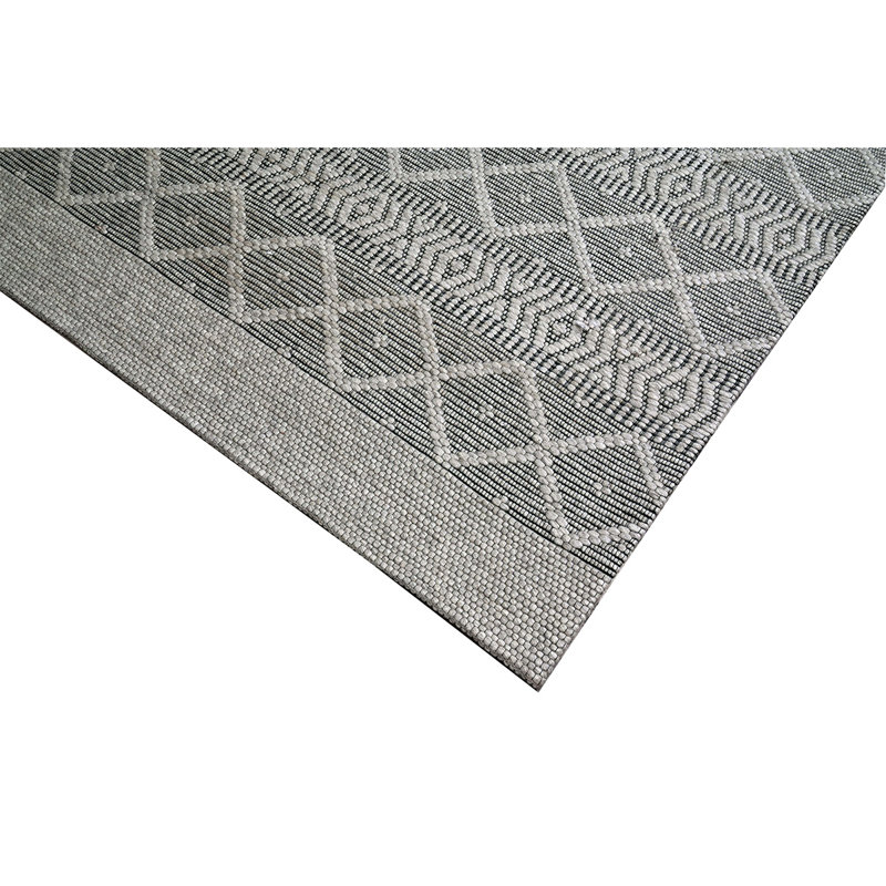 Wool Geometric Area Rug, Rectangle 6' x 9'