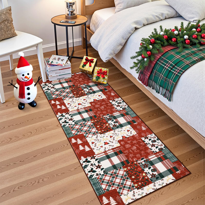Rectangle Patchwork Washable Area Rug, 60*180cm