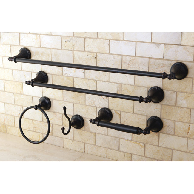 Kingston Brass Naples 5-Piece Bathroom Hardware Set, Oil Rubbed Bronze