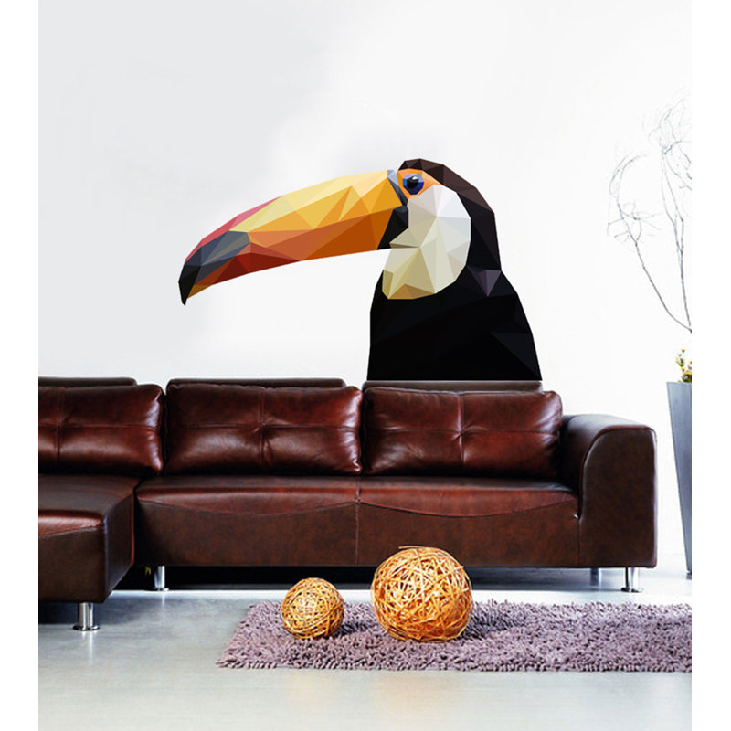 Décalcomanie murale oiseau Toucan, H 46 po x l 68 po