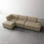 Ensemble de conversation modulaire rembourré en velours côtelé avec repose-pieds amovible Berlare-112377129-134384015