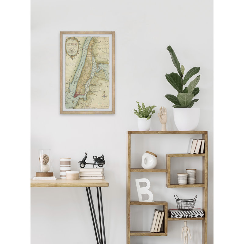 Carte de la ville de New York - cadre photo, H 18 po x l 12 po x 1,5 po
