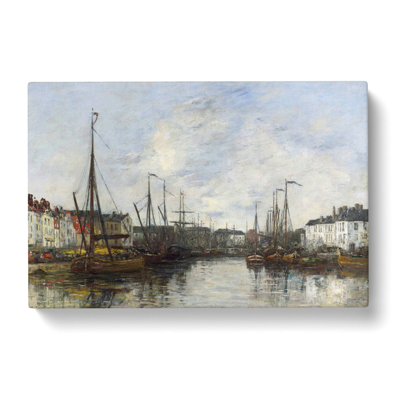 Harbour In Brussels by Eugene Boudin - Wrapped Canvas, 35cm H x 50cm W x 3cm D