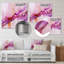 Célébration en rosé framboise I - décoration murale abstraite à l'encre liquide en métal-87835727