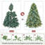 Arbre de Noël artificiel épinette bleu pré-éclairé-696909638