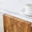 31-Inch Modern-Style Hexagonal Coffee Table, With White Marble Surface.