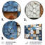 Abstract Blue and White Rhythms Tiles - Ensemble de décorations murales Abstract Tile-107191105-107191104