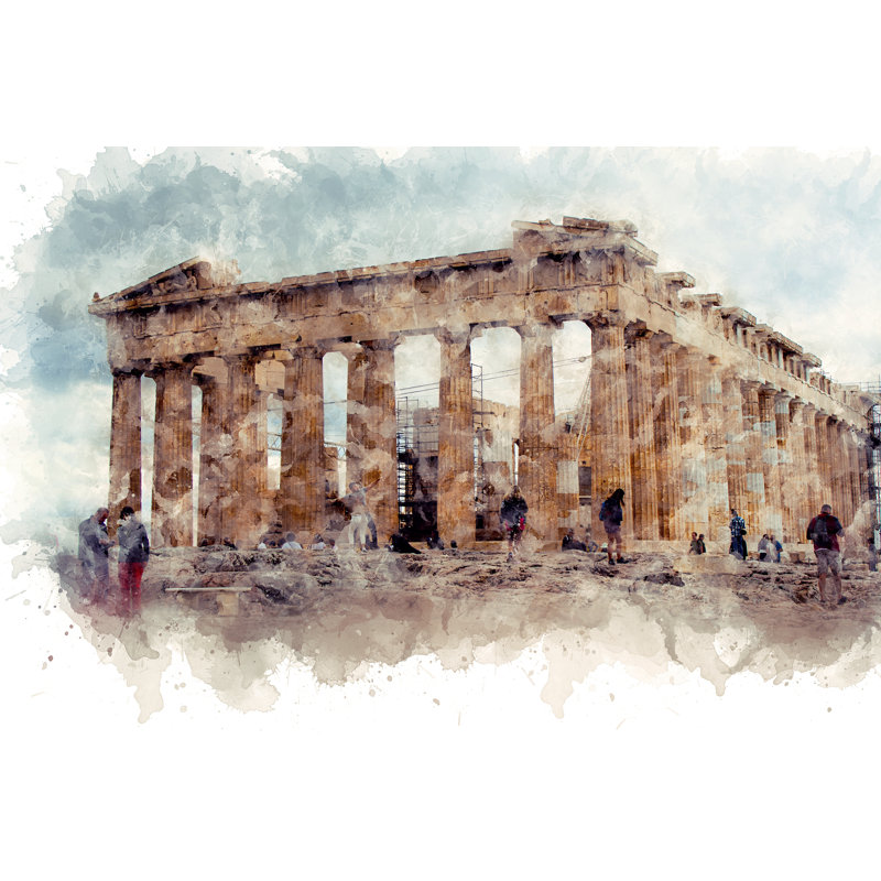 Lindyn Athènes, Grèce sur toile, H 32 po x l 48 po
