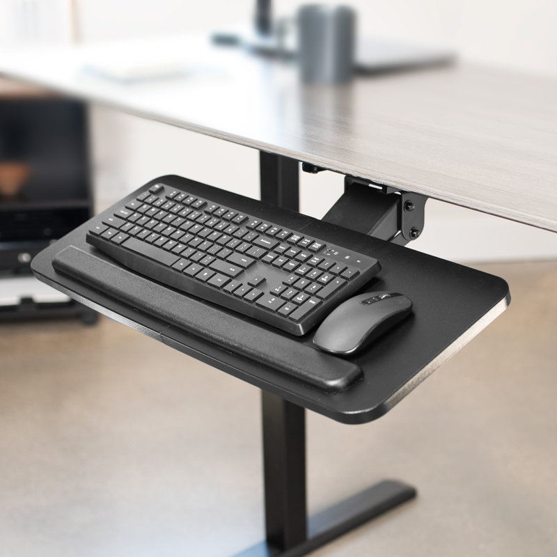 Adjustable Under Desk Keyboard Platform Tray, KB03B Series, Black