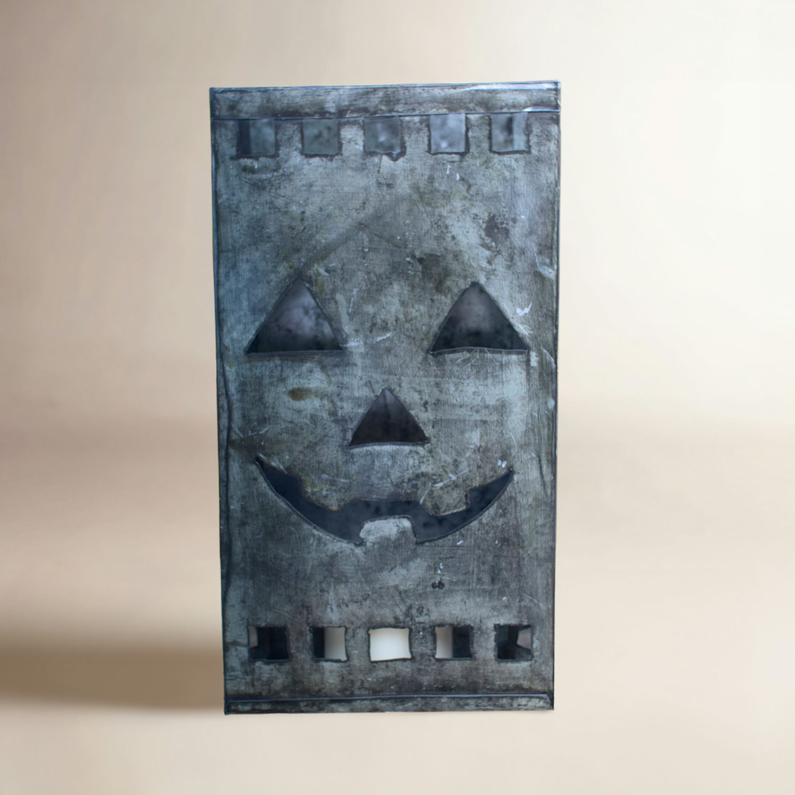 TIN BAG JACK-O-LANTERN LUMINARY