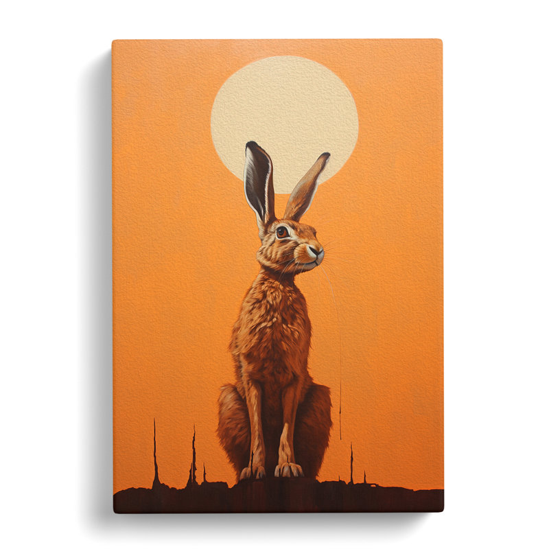 Hare Minimalism No.2 - No Frame Print, 60cm H x 40cm W x 3cm D