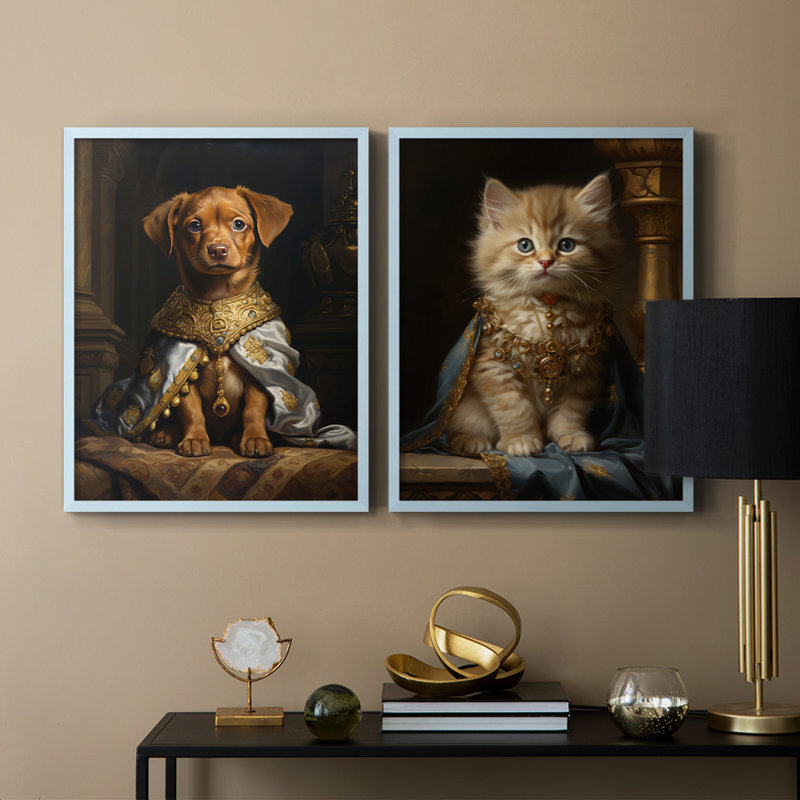 ANIMALS Series CXC - reproduction encadrée de qualité supérieure - prête à être accrochée - aucun clou requis - aucun clou requis