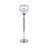 Glam Metal and Aluminum Pillar or Taper Candle Holder with Etched Glass Globe and Sleek Contemporary Design for Decorative Accent and Ambient Lighting in Modern Interiors-1456740652