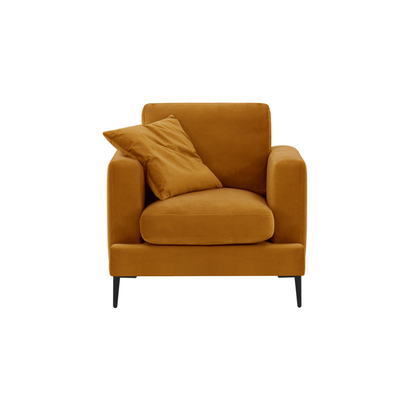 Bertaux Upholstered Armchair, Mustard