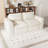 Wide Corduroy Compression Modular Upholstered Loveseat Sofa With No Assembly Required-2119784586