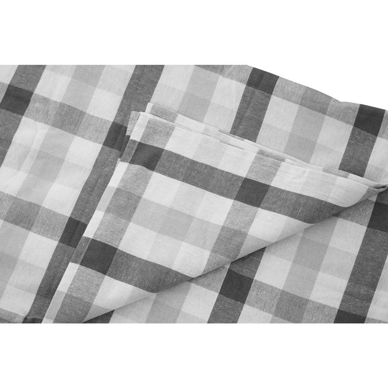 Korinne Rectangular Tartan Tablecloth, Black