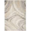 Tapis abstrait tissé à la machine en crème / gris-89957679