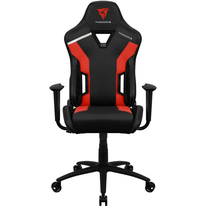ThunderX3 Adjustable Reclining Ergonomic Swiveling PC & Racing Game Chair in Red/Black