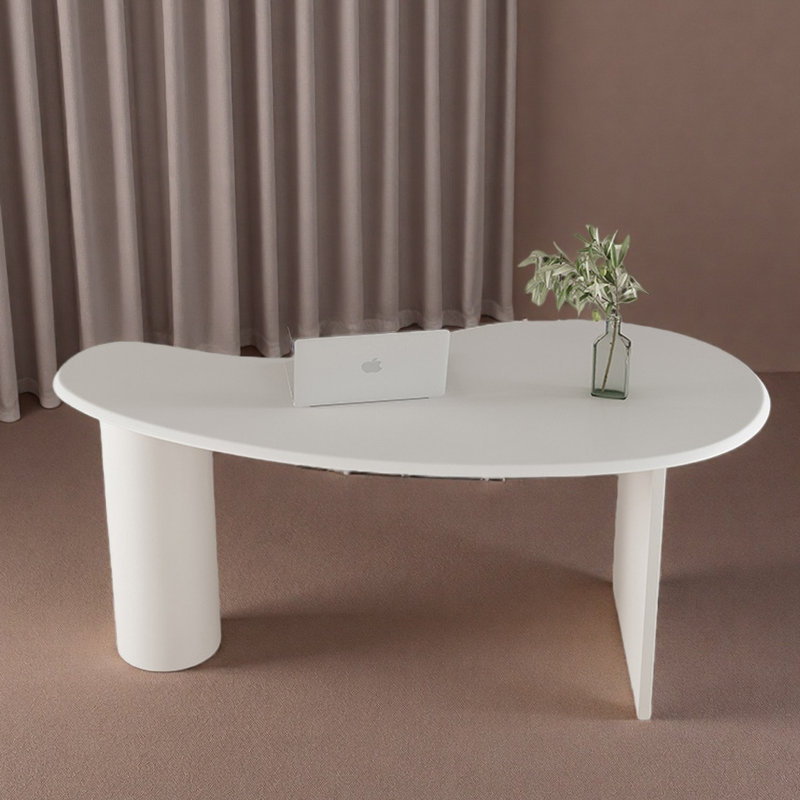 Bureau courbé Nordic Modern, Blanc, H 29,5 po x l 78,7 po x P 31,5 po