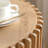 Retro Cylindrical Side Table, Vertical Texture Relief Design with Solid Fir Wood Details, No Assembly Required