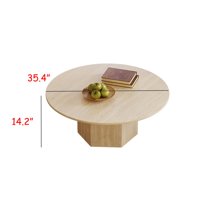Modern Round Stone Coffee Table
