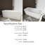 Baignoire de trempage autoportante en acrylique 59 po. X 29 po. Blanche