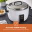 GEEPAS Commercial Rice Cooker Non-Stick Aluminum Removable Inner Pot Auto Switch Stainless Steel Lid with Measuring Cup & Spatula-89068801