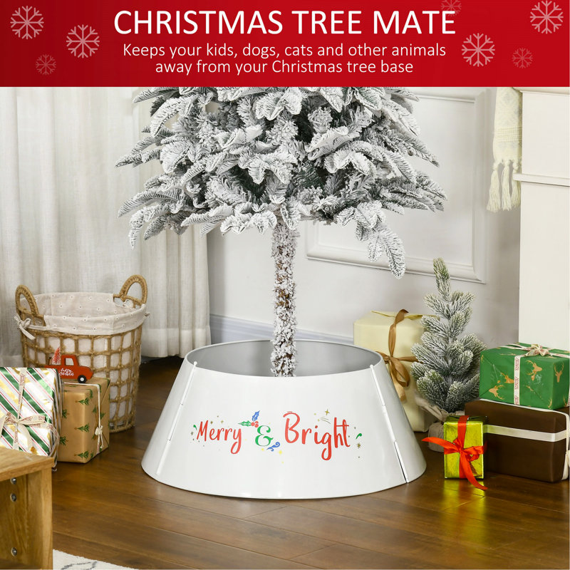 Anneau pour collier de sapin de Noël 26 po, support pour décor, blanc