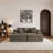 Upholstered Boneless Compression Faux Rabbit Fur Flannel Modular Oversized Sleeper Sofa with Pillows No Assembly Required-1346437167