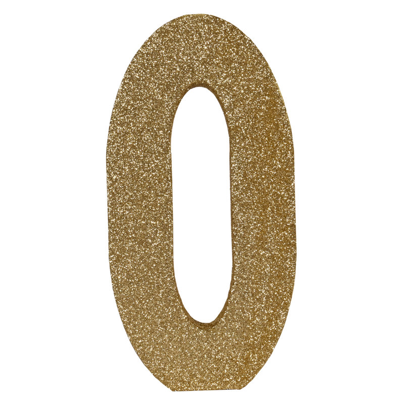 3-D Glittered "0" Centerpiece