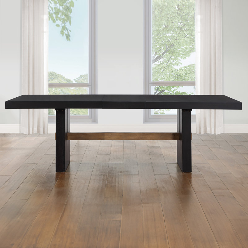 Ensemble de salle à manger Rickye, 5 pièces: table, 4 chaises, Noir / brun