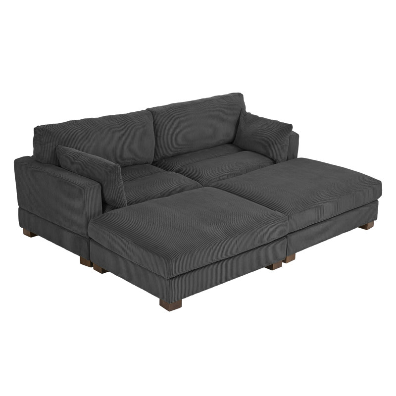 Bentura 221.5Cm Square Arms Modular Sofa, Grey
