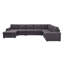 Canapé modulaire modulaire 146,5 po avec méridienne réversible Modern Canapé Tifton-1893225672