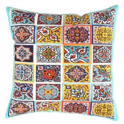 Coussin décoratif en velours Pasargad 16 po x 16 po