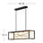 Styx Integrated LED Open Frame Rectangle Linear Pendant - Black w/ Gilded Gold Branches