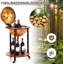 Medora Solid Wood Wine Bottle & Glass Rack in Brown