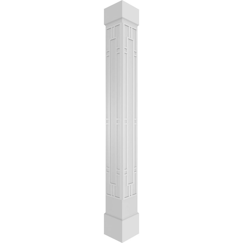 Carré Hastings non effilé avec colonne standard capitonnée et base standard, H 108 po x l 7,625 po x P 7,625 po