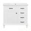 Meuble-lavabo de salle de bain avec lavabo, tiroirs rabattables et tablette réglable-2051909551