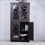 Buffet élégant avec 4 portes en miroir et tablettes réglables pour la cuisine, le salon et la chambre à coucher-911546748