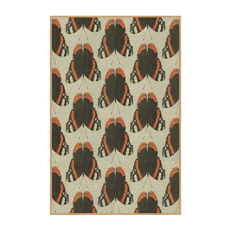 Tapis beige à motif beige/brun foncé, Rectangle 4 pi x 6 pi