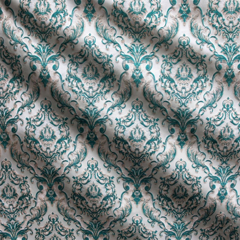 Tissu Varley | Tissu damassé damassé | Couleur céruléen, Cerulean